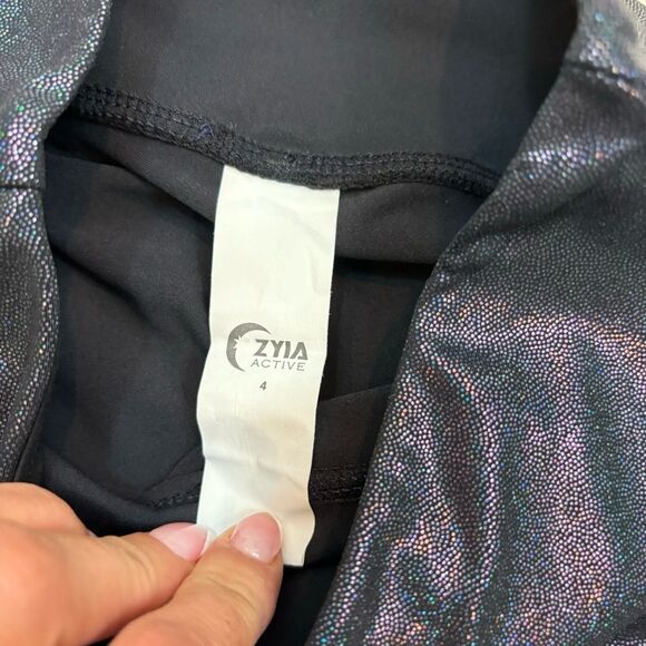 Zyia Lux Ladies Twilight Blue Cropped‎ High Rise Leggings Size 4 - Picture 6 of 11